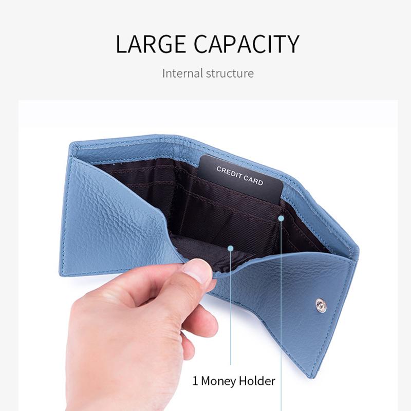 Кожаный кошелек с блокировкой RFID, держатель для кредитных карт, кошелек, чехол для денег, карман для монет для мужчин и женщин, модная сумка 2023 г.