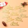 Creative DIY Party Supplies Merry Christmas Pendant Xmas Tree Decor English Letter Hanging Ornament