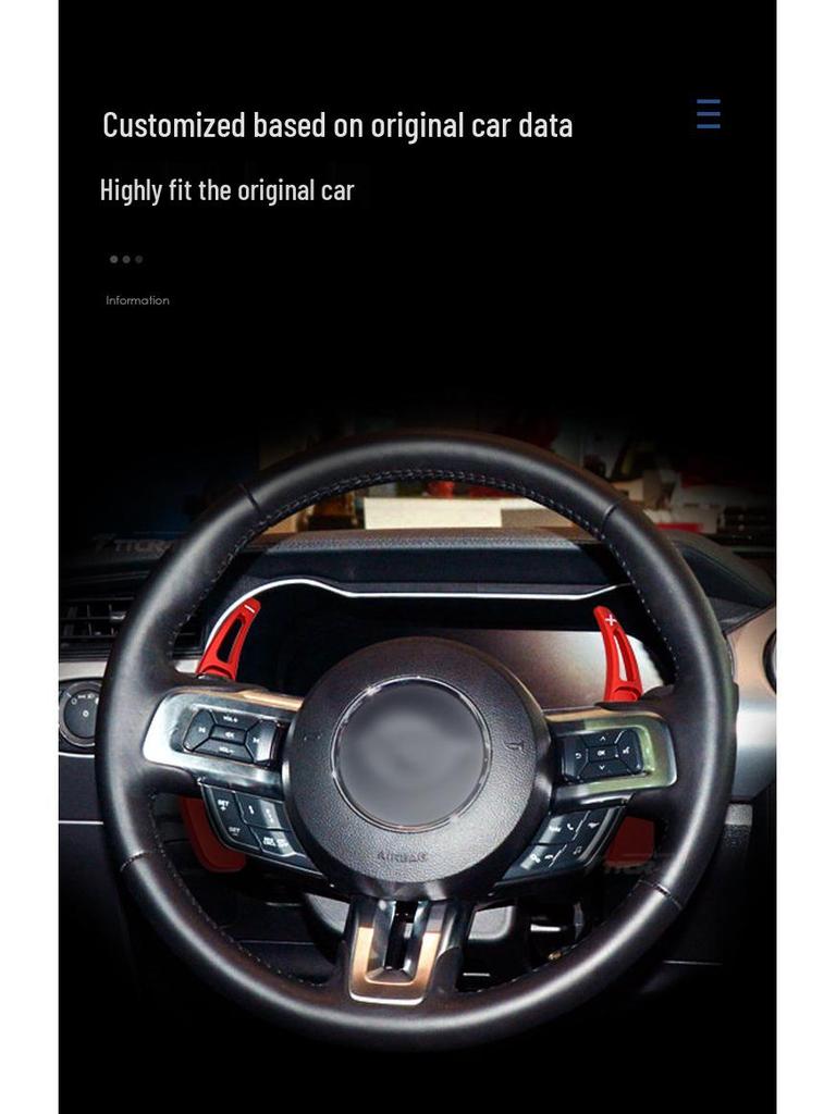 Ford Mustang 2015-2020 Aluminum Alloy Steering Wheel Paddle Shifters