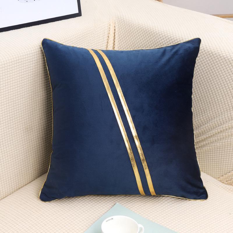 Velvet Pillow Case Light Luxury Sofa Pillow Bedside Back Pillow Office Back Cushion Waist Pillow Case