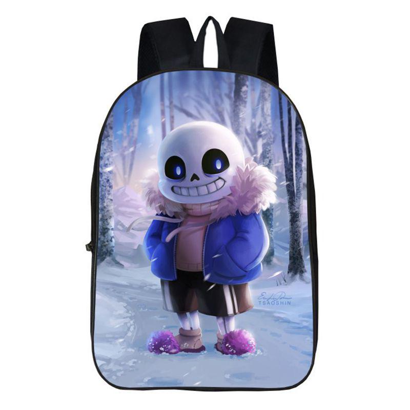 Прочный 17-дюймовый рюкзак Undertale Sans для детей с регулируемыми лямками и стильным дизайном