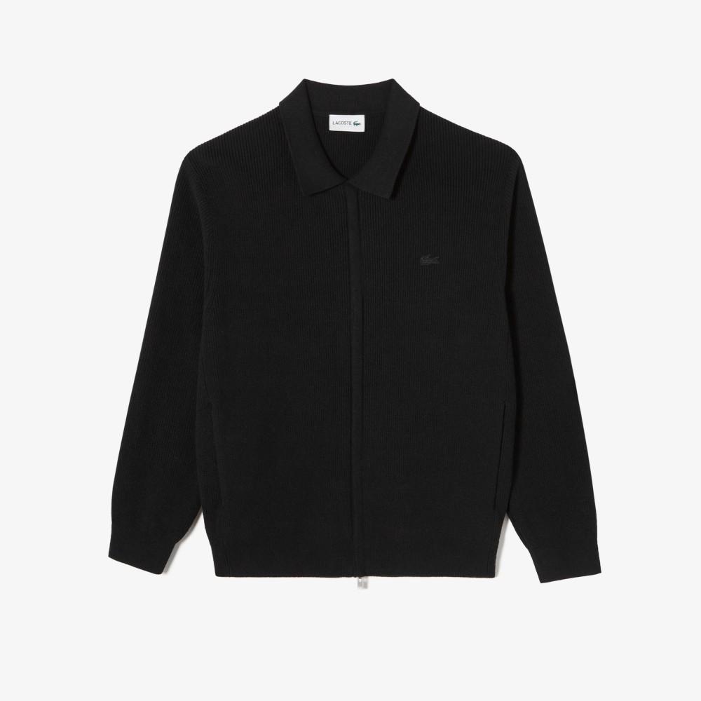 Lacoste Мужской кардиган на молнии с рифленым воротником AH403E-56G031