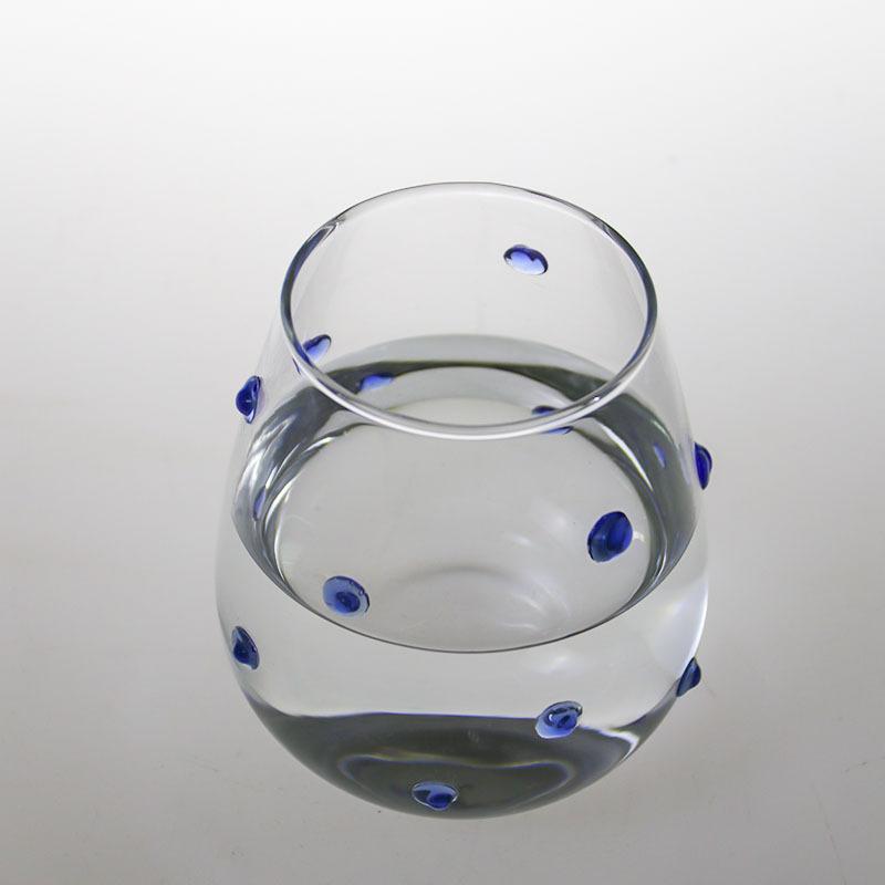 Borosilicate Glass Cups with Irregular Dots Textured Bump Tumbler Clear Glass Drinkware for Water Juice Milk Coffee Latte Mug