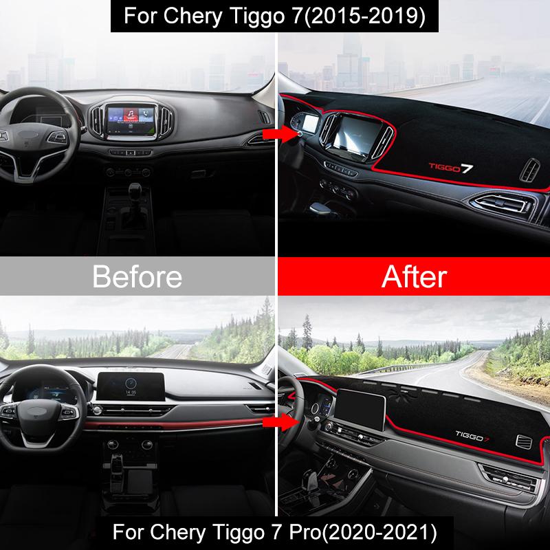 Для Chery Tiggo 7 Pro 2015-2017 2018 2022 2023 Коврики для приборной панели автомобиля Избегайте легких подушечек с защитой от ультрафиолета