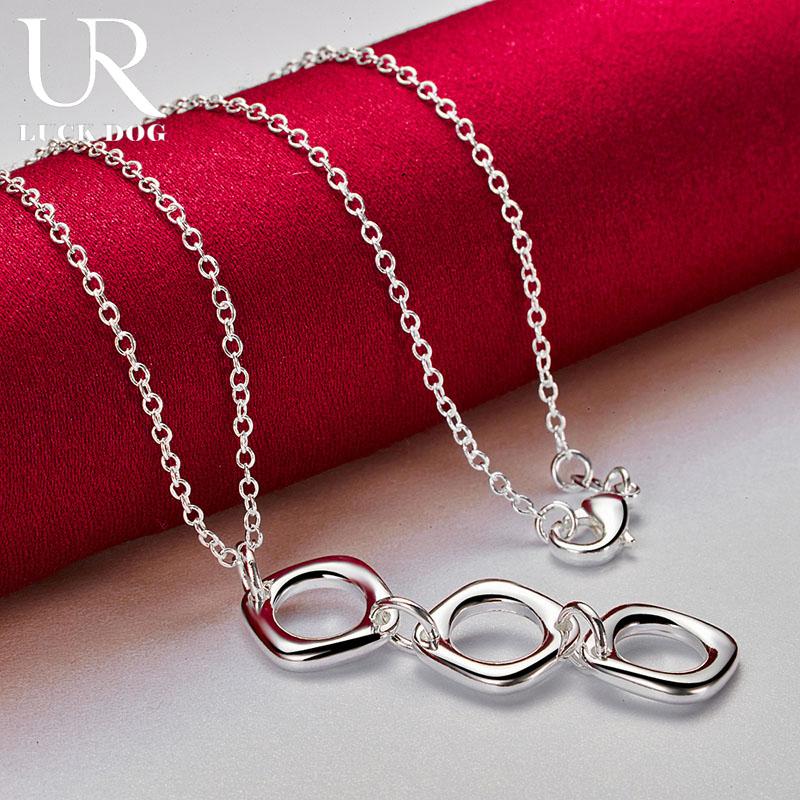 Круглое ожерелье из стерлингового серебра 925 пробы, модные свадебные украшения