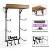 Wall Mount Yoga Mat Holder Gym Shelf Storage Accessories Home Towel Rack for Fitness Rack-System Holders (Without Yoga Mat)