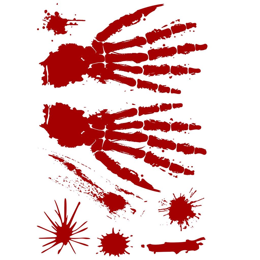 Хэллоуин стены наклейки кровь зомби оконное стекло украшения стены наклейки