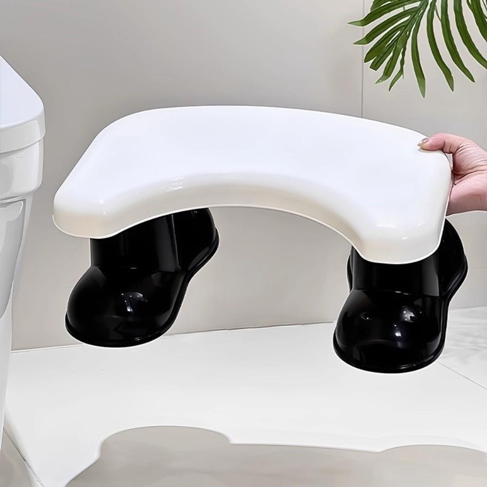 Plastic Toilet Stool Sturdy Poop Stool Comfortable Anti-Slip Seat Stool for Adults