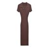 Kaslead New Arrival Women's Clothing Fashion Style Fashion Simple and Thin Rib Knitting Length Dress 3471104