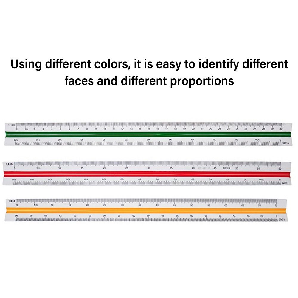 Student Design Ruler Stationery Architect Engineer Scale Ruler Triangular Ruler Technical Ruler