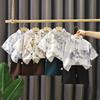 Kids Fashion Short-sleeved Shirt Set Summer Boys Casual Shorts Set