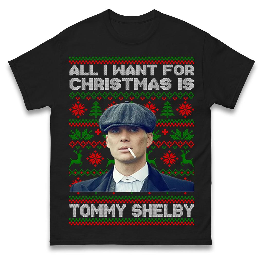 Tommy Shelby Peaky Blinders Christmas T Shirt Tshirt Mens Womens Unisex Tops Tees