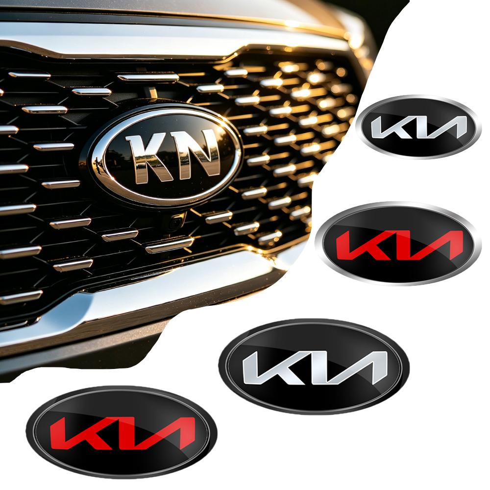 Car Logo 3D Car Front Grill Rear Bumper Tail Door Trunk Emblem Sticker For KIA Sportage GT RIO Ceed Picanto Pegas Sorento Cerato hbkd60