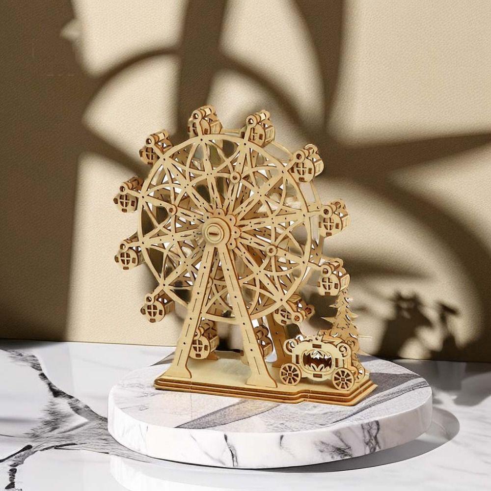 Assembly Toy 3D Rotatable Ferris Wheel Assembly Toy DIY 3D Rotatable Ferris Wheel Toy Kids Toys
