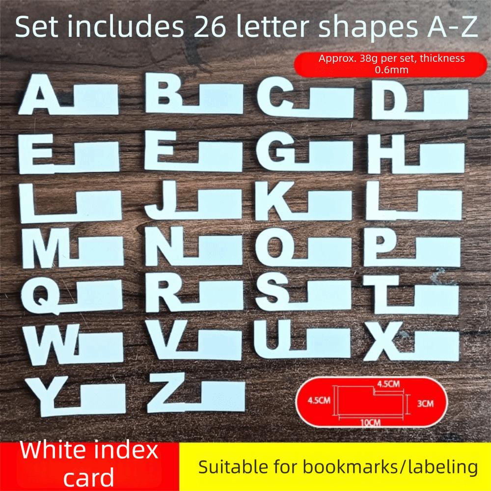 Label Stickers Alphabetical Labeling Bookmarks Alphabet Index Card Bookmarks  Library Bookstores