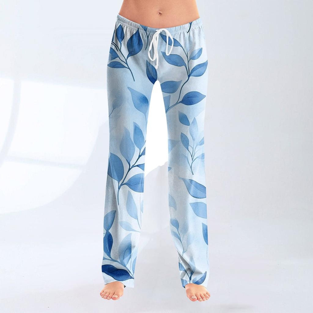 Женские модные свободные повседневные брюки с принтом банта