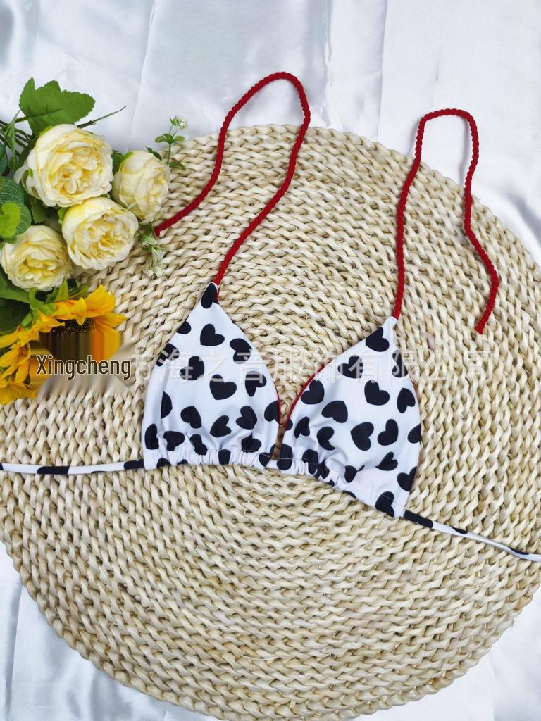 Европейский и американский новый плетеный треугольный купальник-бикини