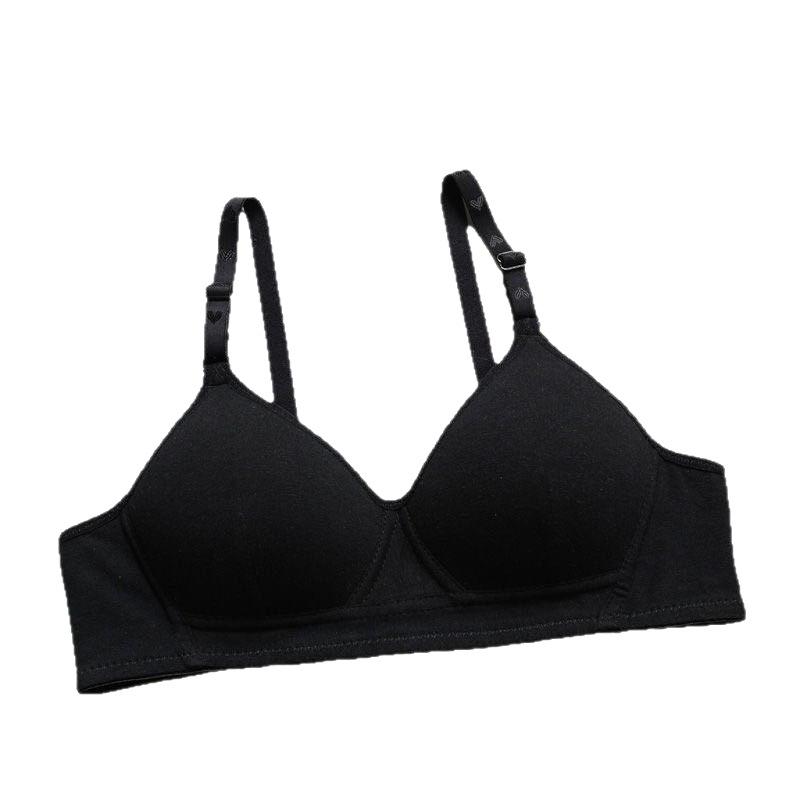 Girls Underwear Women's Cotton Bra No Rim College Student High School Girls Bra Gathering Thin Development Bra
