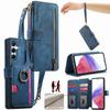 3-in-1 Luxury Leather Wallet Case for Samsung A13/A14/A15/A17...S21/S22/S23...w/ Stand, Shockproof, RFID, Multi-Slot & Zipper