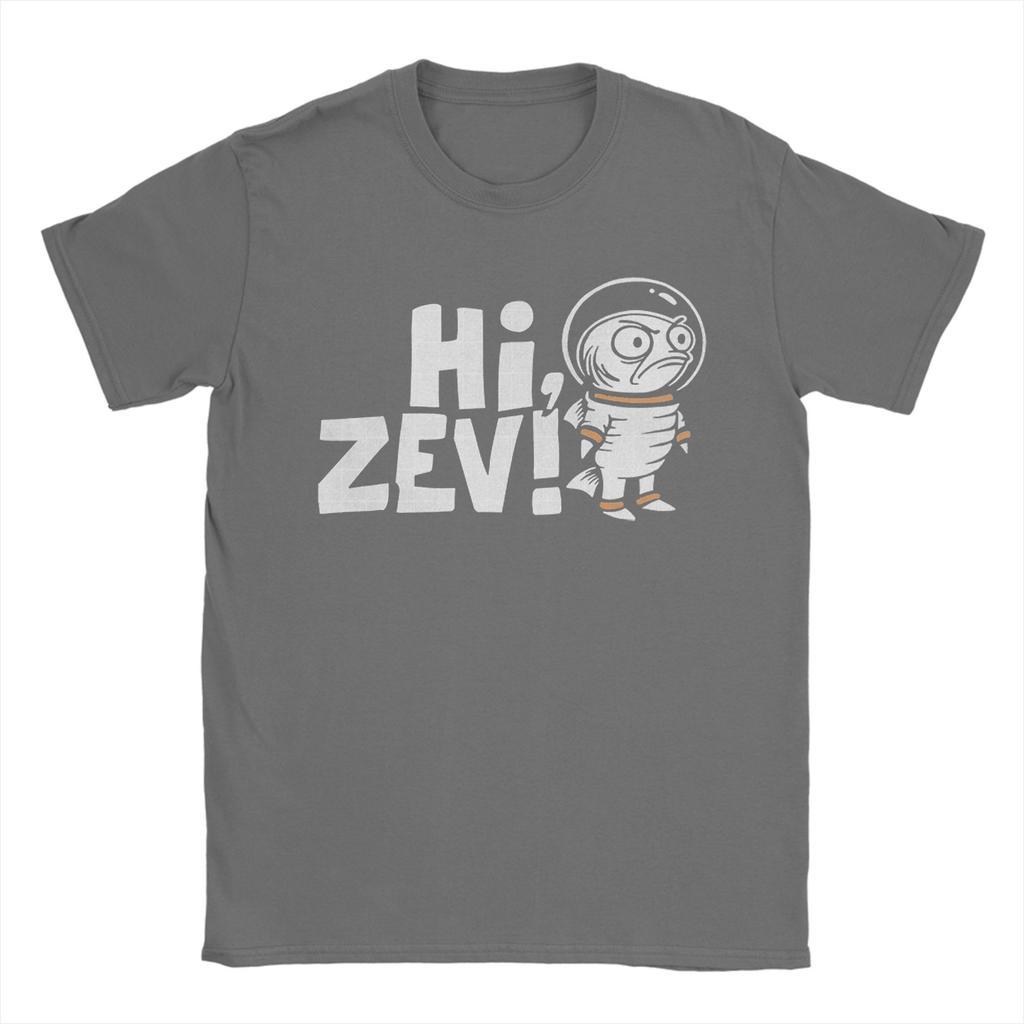 Новинка Dungeon Crawler Carl Hi Zev Футболка Мужская с Круглым Вырезом Чистый Хлопок Футболка С Коротким Рукавом Идея для Подарка Одежда