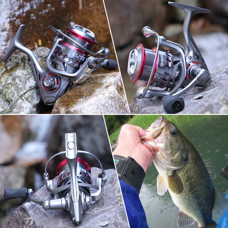 Спиннинговая рыболовная катушка 9 + 1BB 1000-4000 Рыболовная катушка с нескользящей ручкой для морской рыбалки на карпа