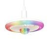 Бесшумный светодиодный потолочный вентилятор с RGB-подсветкой, цоколь E27, дизайн «Волшебный шар»