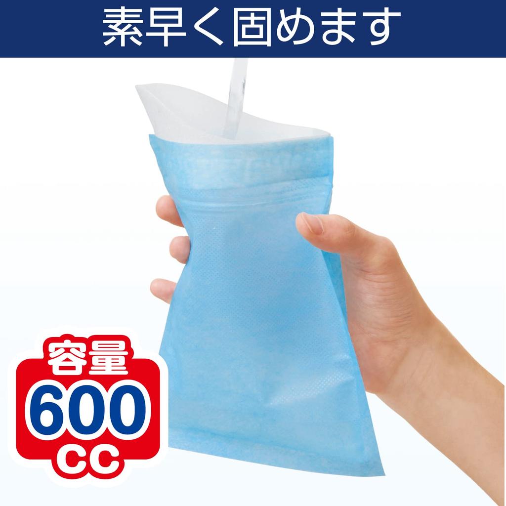 SEIWA Portable 3 Sheets X 5 with 600cc for Disaster Highway Easy To Car Long and More Toilet, Pack, IMP154, Apron, Capacity, Preparedness, Disasters,