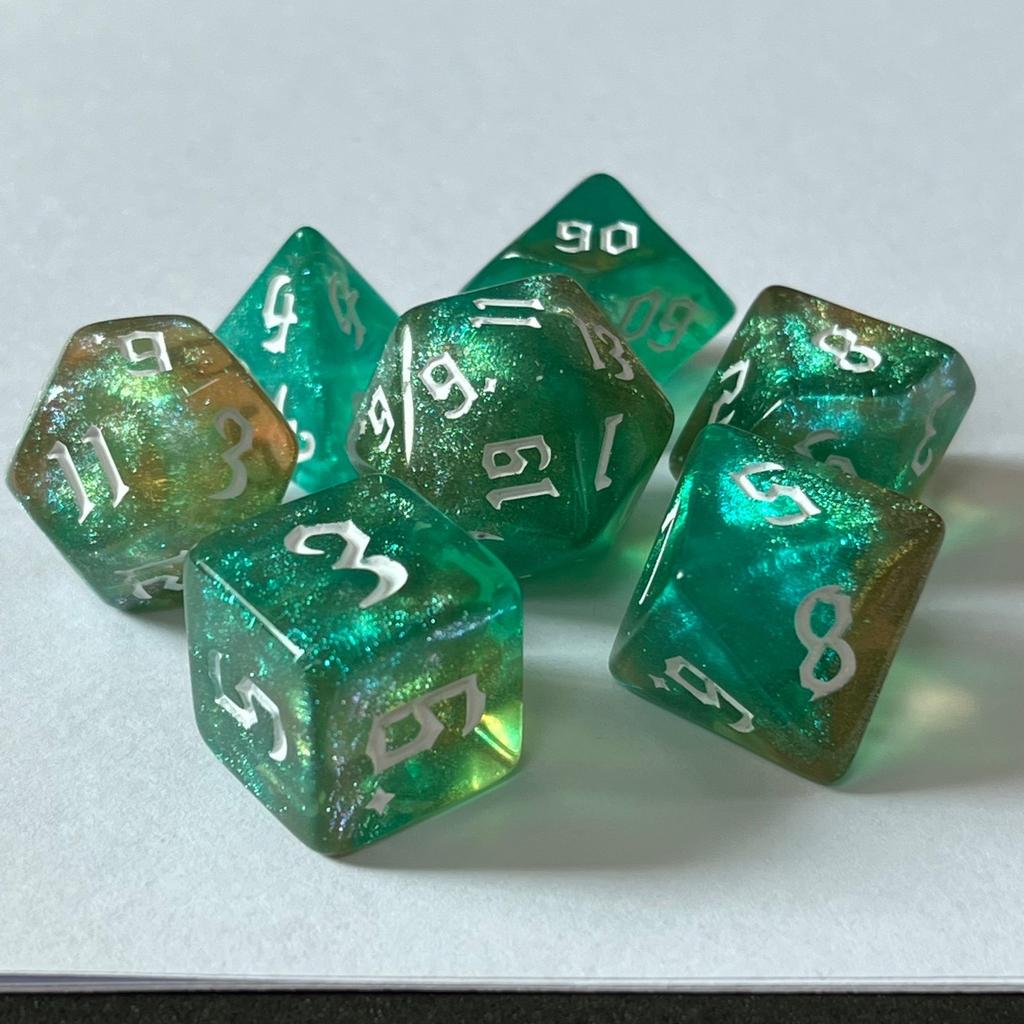 7 шт./лот, многогранные игральные кости из смолы D&D D4 D6 D8 D10 D% D12 D20, многогранные игральные кости TRPG, настольные игры
