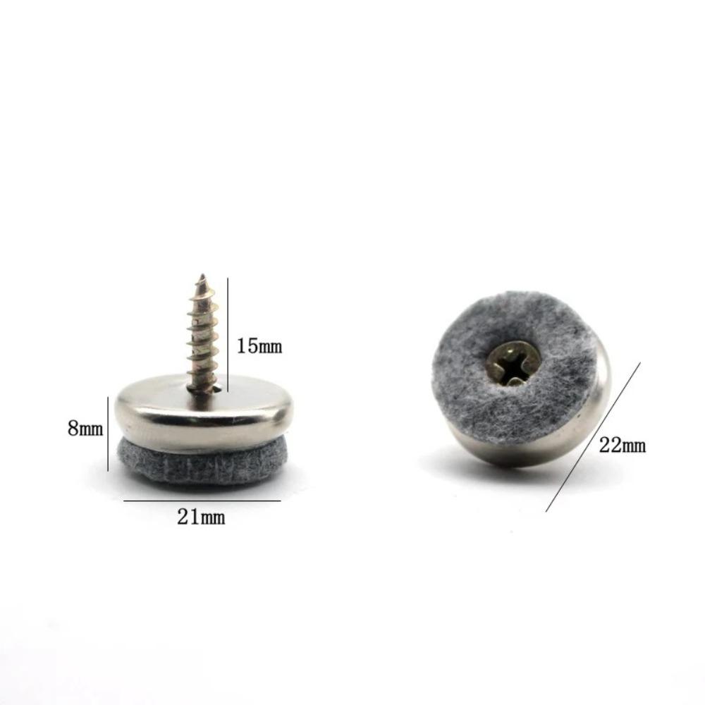 10pcs/set Metal Anti-slip Mat Round Shape Floor Protectors Feet Legs Pads Household Chair Fittings