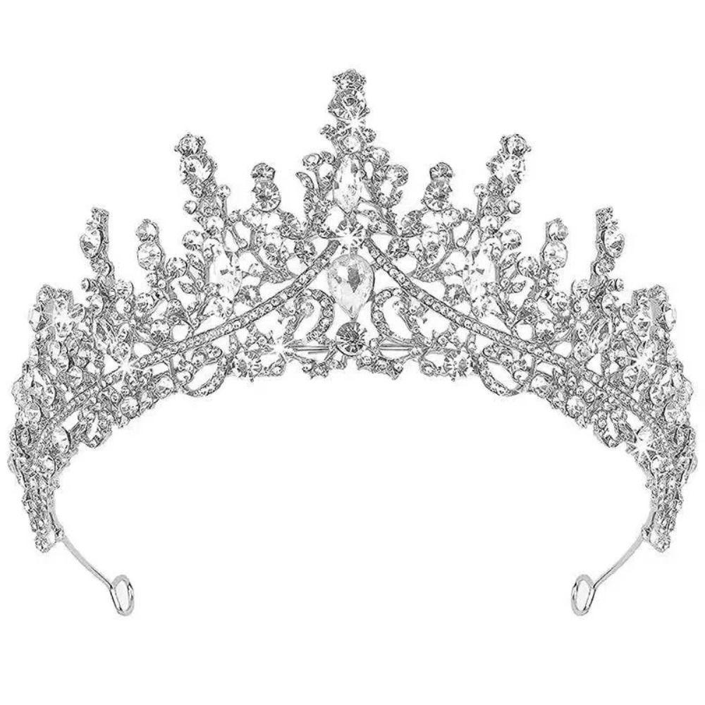 Украшения для волос Барокко Кристальные короны Роскошная корона принцессы Изысканная диадема со стразами Свадебная