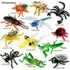 12Pcs Wild Insect Animals Model Set Butterfly Scorpion Mantis Cicada Lizard Action Figures Miniature Kid Education Halloween Toy