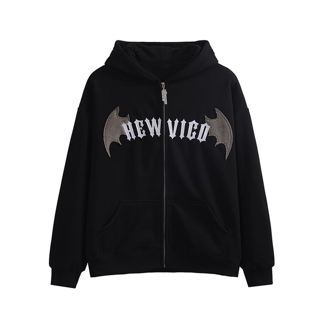 Женская мода, свободная толстовка с длинными рукавами и рогами маленького дьявола, с капюшоном, куртка