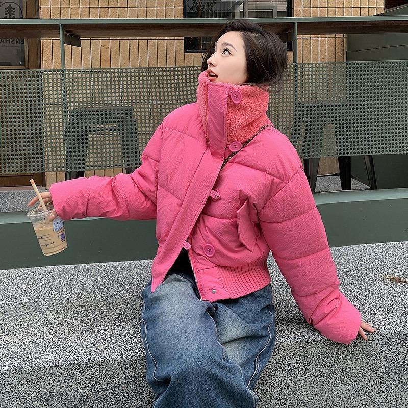 Новая хлопковая одежда для женщин, зимние короткие куртки высокого класса, маленькая хлопковая одежда, свободные и утепленные хлопковые куртки, модные.
