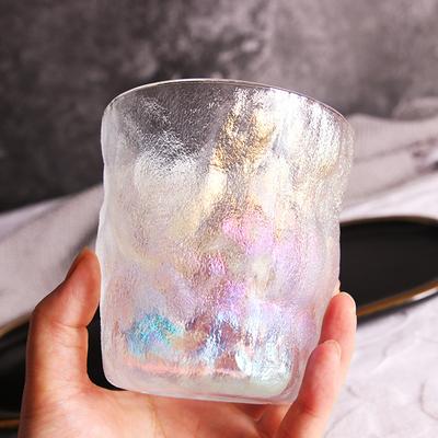 4 шт/3 шт/2 шт/1 шт цветной стеклянный стаканчик Glacier объемом 330 мл, простая бытовая кружка для пива/воды/чая, роскошная посуда с узором в виде дерева, винные кружки