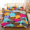 Мультяшный комплект постельного белья с кроликом Каваи Животное 3D печать Одеяло Роскошный Королевский Королевский Односпальный размер Набор пододеяльников Домашний текстиль Декор