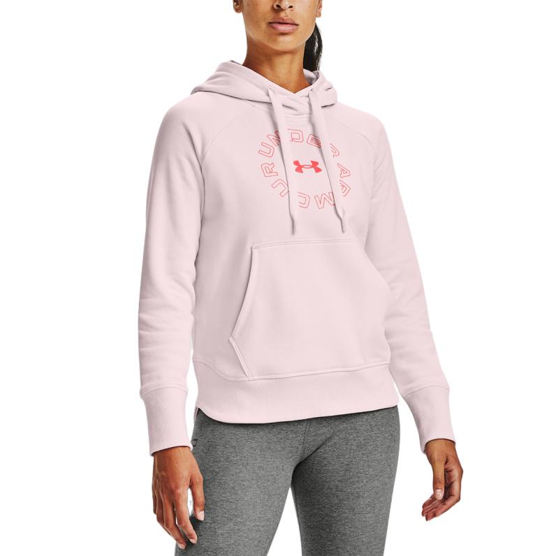 Under Armour Rival Metallic Fleece Hoodie Женские толстовки Ballet-Pink 1356323-658
