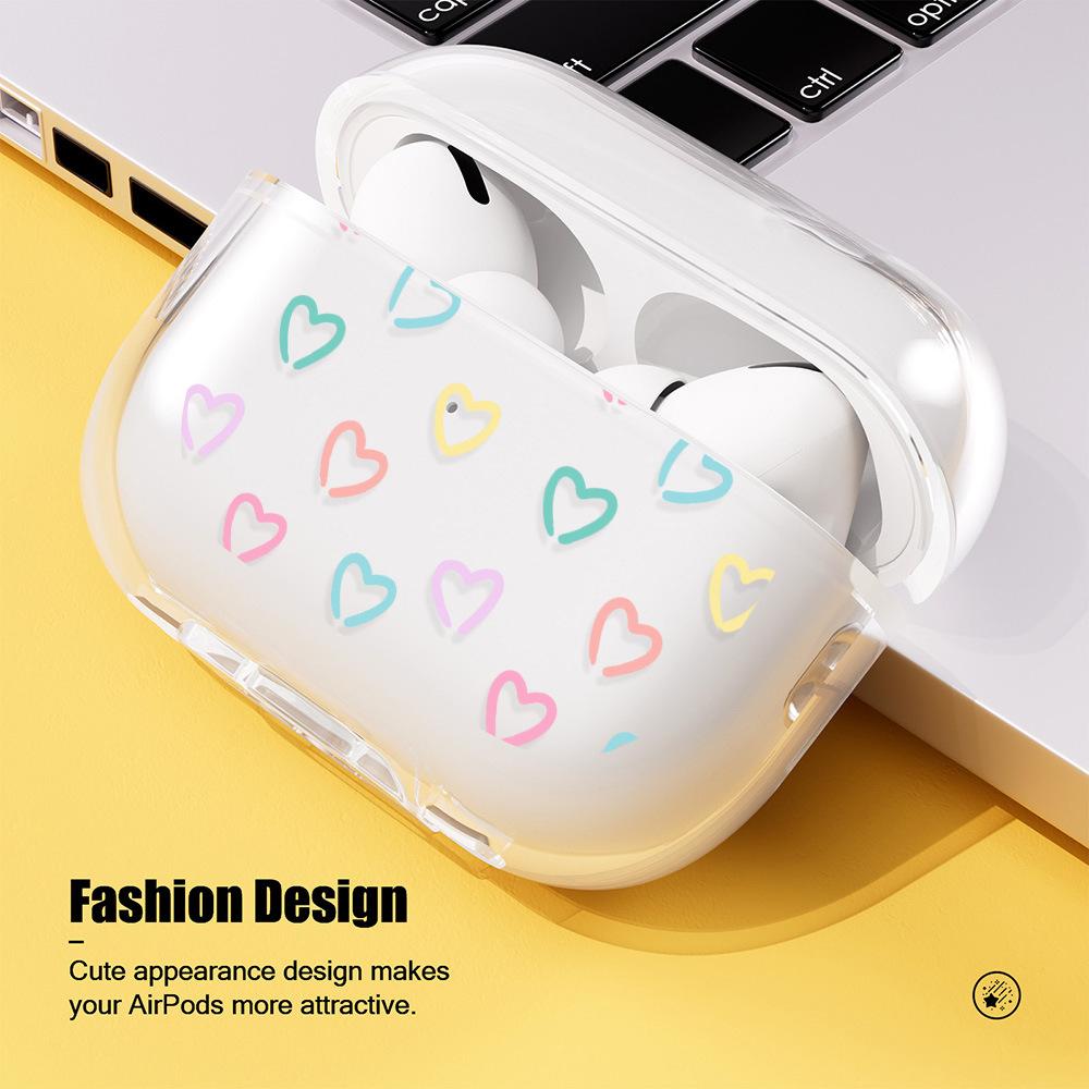 Линия любовь для AirPodsPro Apple беспроводной чехол для наушников TPU мягкий чехол Apple 1/2/3 прозрачный