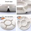 1Pc Food Storage Tray Nut Platter Candy Snacks Server Dish Divided Dried Fruit Snack Plate Appetizer Serving Platter For Party