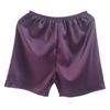 Men Imitation Silk Casual Shorts Elastic Waistband Sleeping Shorts Smooth Fabric Wide Leg Short Pants Homewear