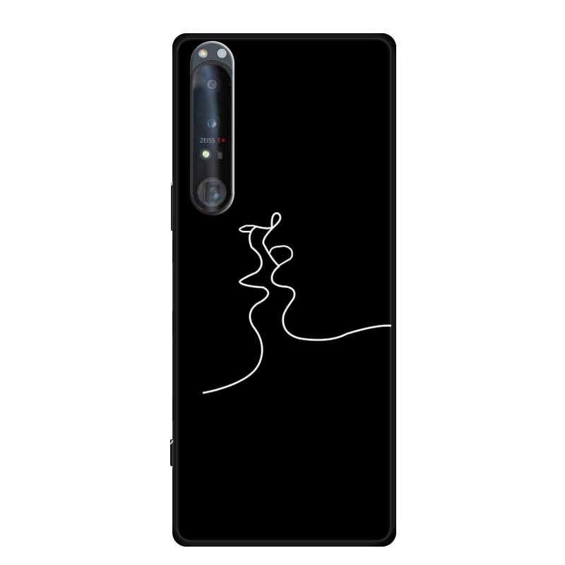 Простой окрашенный ТПУ мягкий чехол-накладка с полым дизайном для Sony 1 IV