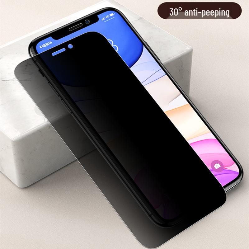 Защитное стекло Apple с защитой от подглядывания для iPhone 17 Pro Max, 16, 15 Pro, 14, 13, 12/11 - Полный экран и защита от синего света
