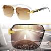 Винтажные квадратные солнцезащитные очки мужские модные с двойной переносицей с градиентными линзами женские трендовые брендовые роскошные дизайнерские солнцезащитные очки