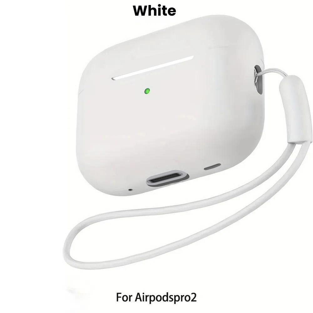 Для AirPods Pro 2 2-го поколения Чехол-крышка С ремешком Мягкие силиконовые защитные чехлы Для Apple AirPods Pro2 Air Pod Pro2 Поколение Coque Funda