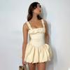 European and American Summer Camisole Short Skirt Fashionable Pleated Puffy Dress