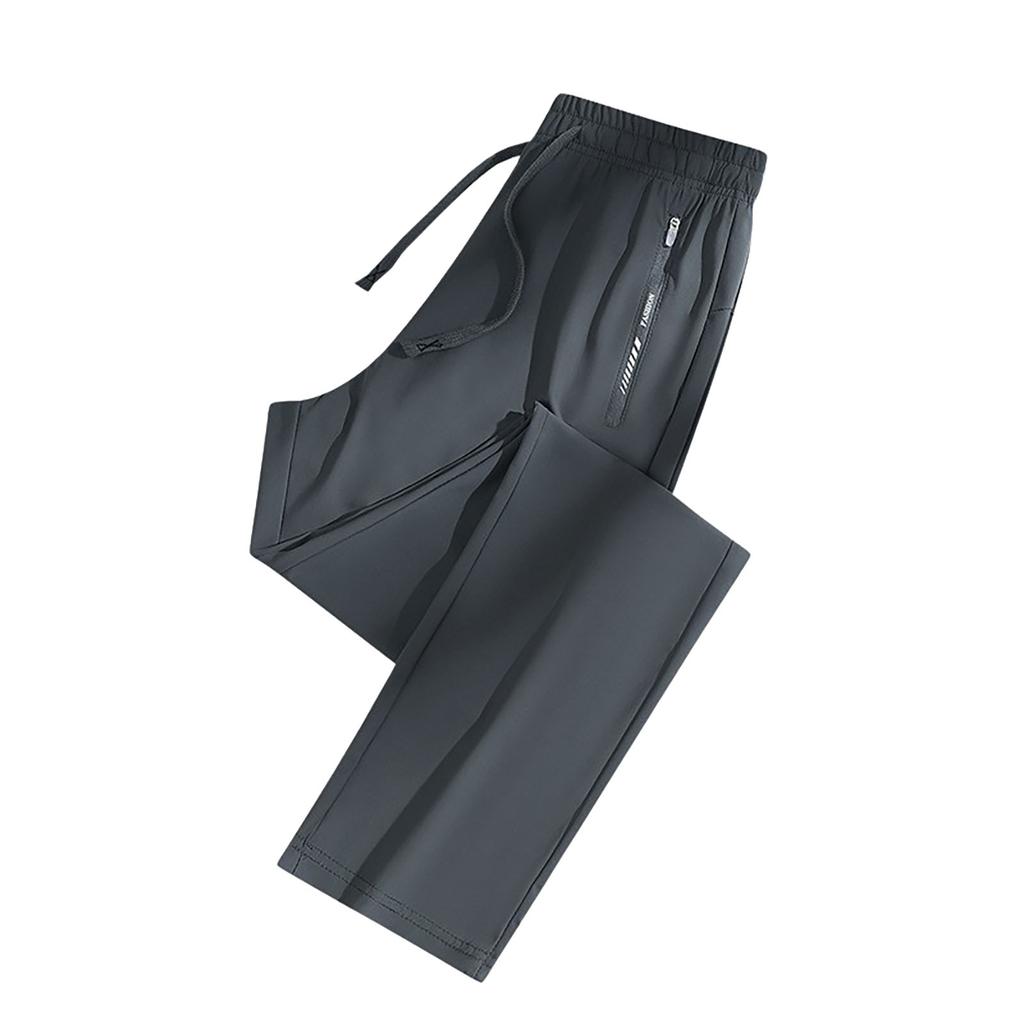 Women's Casual Solid Colour Elastic Waist Straight Casual Pants With Pockets