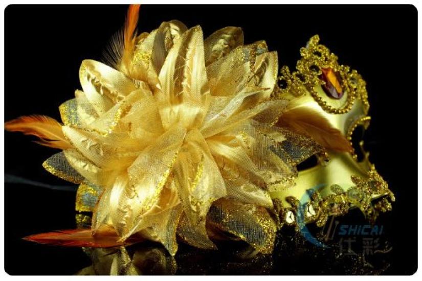 Маска в венецианском стиле золото серебро 121 &