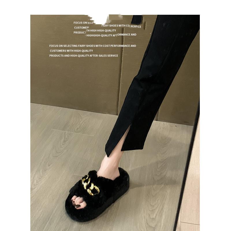 2025 осень и зима новые маленькие маффины толстая подошва увеличение высоты плюшевые пушистые хлопковые тапочки женская домашняя пушистая обувь