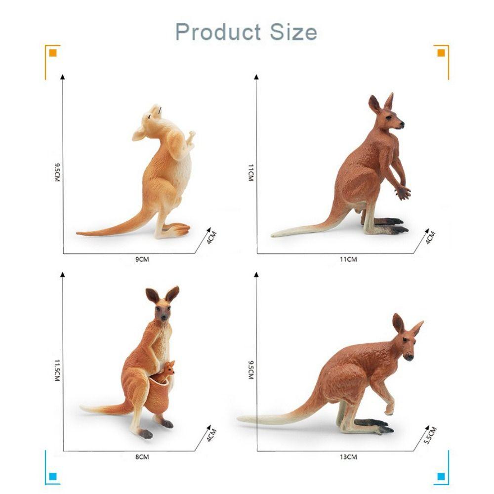 PVC Material Kangaroo Model Simulated Design Kangaroo Statue Crafts  For Collectors