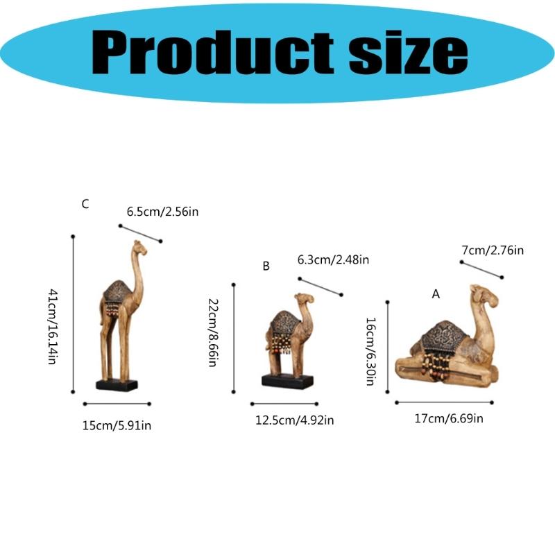 Фигурки верблюдов Статуи верблюдов из смолы Скульптуры животных Настольное украшение для офиса дома Настольные украшения Коллекционные предметы