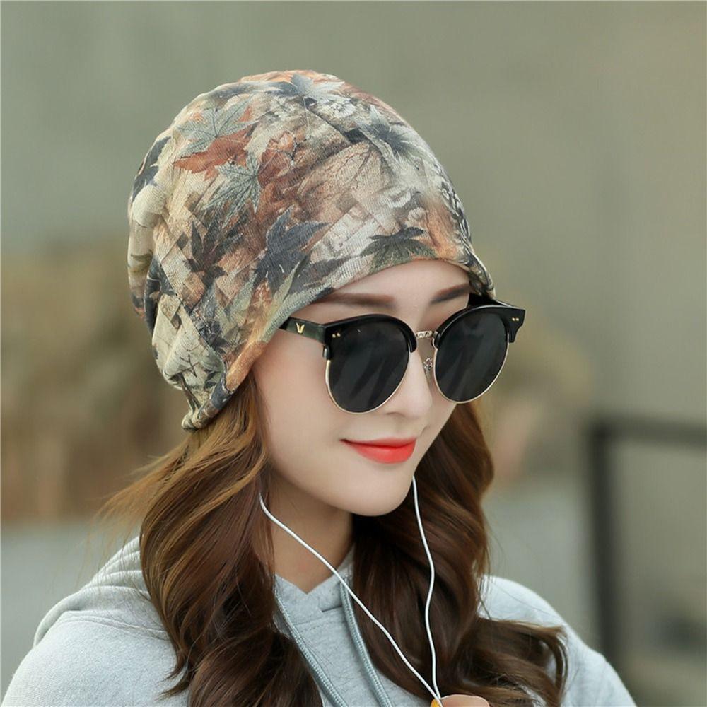 Collar Summer Hat Head Wrap Turban Headscarf Scarf Ruffle Cancer Hat Beanie Stripe Hat Outdoor Cap